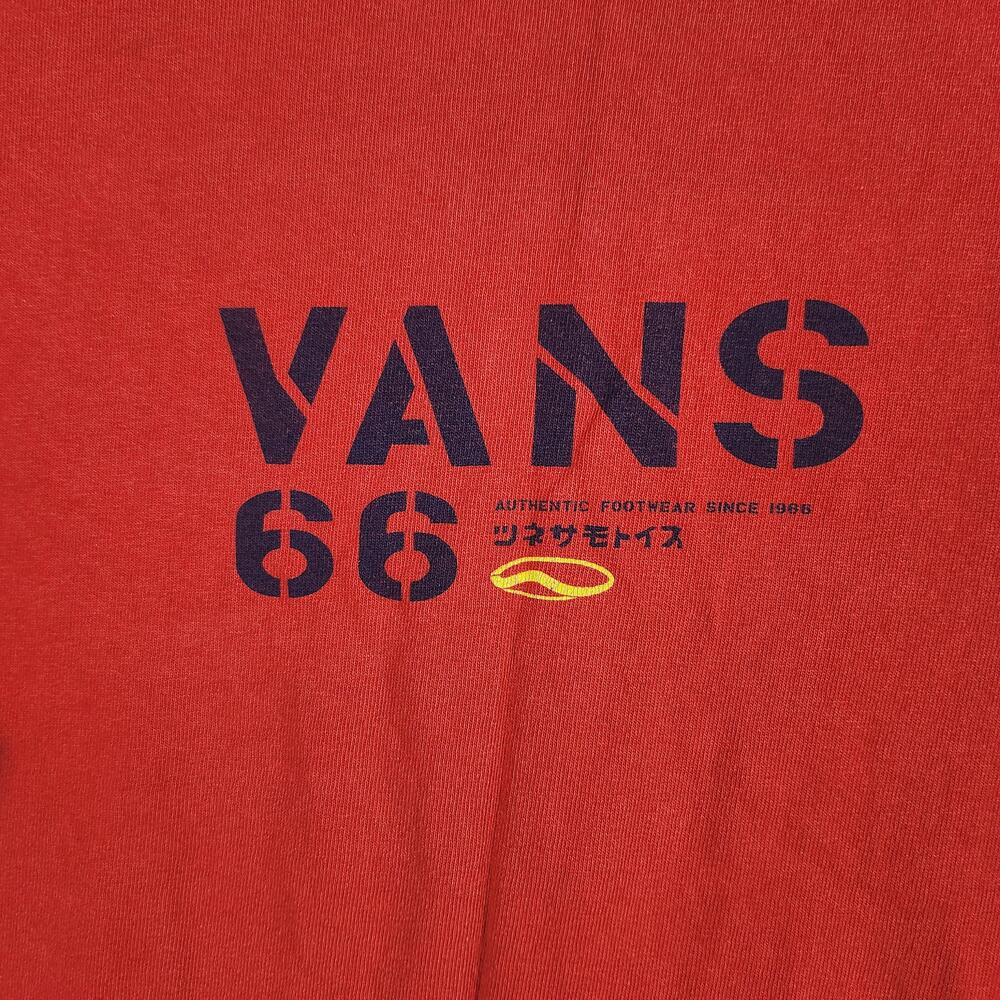 Vintage Vans Shirt Mens Large Red 66 Graphic Skateboarding Logo 90s Japanese Y2k